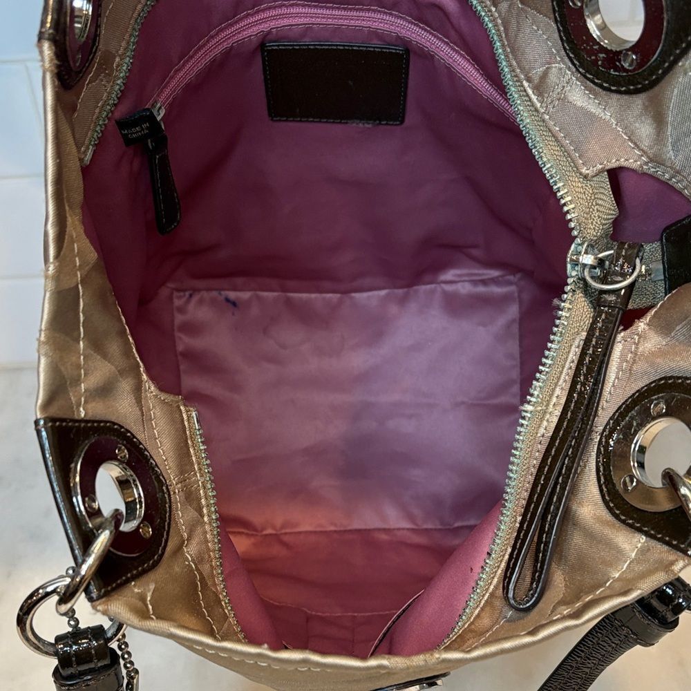 Coach Bag Purse Handbag Pocketbook Vintage Alex Signature Logo Shoulder Bag - Picture 13 of 16